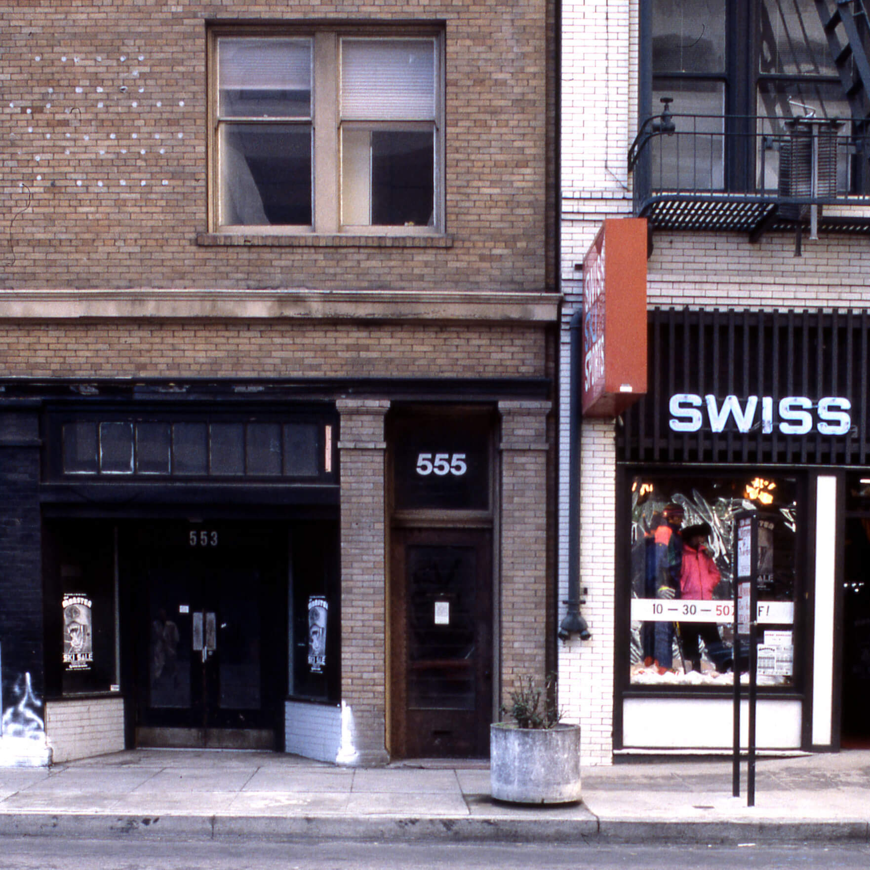 Exterior of a storefront