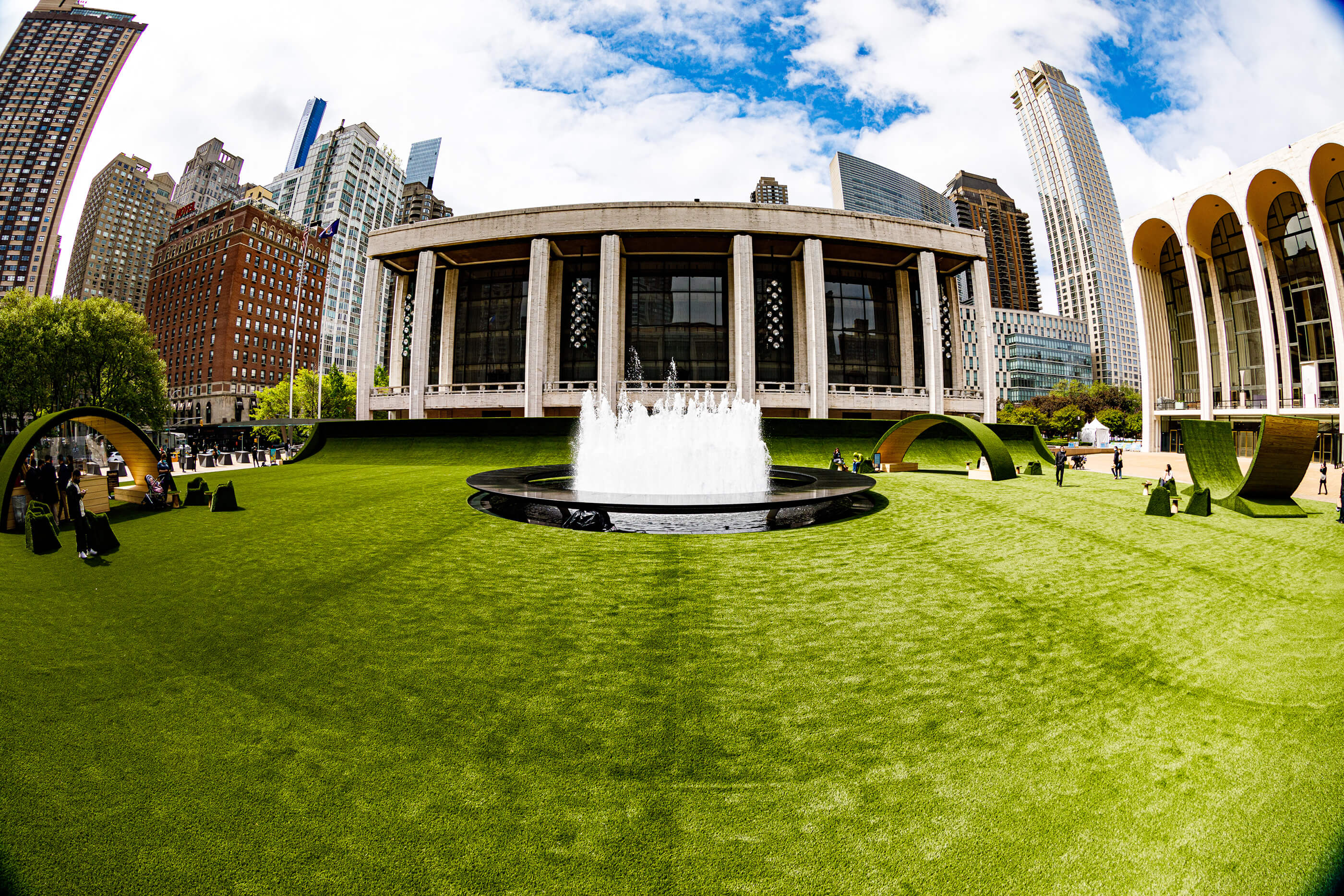 Lincoln Center’s plaza goes GREEN for the summer