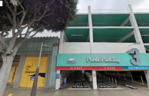 Image of Parking Structure 3 in Santa Monica at street level