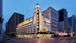 exterior view of a historic theater in los angeles