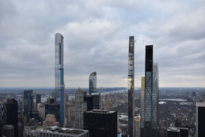 Billionaires' row in manhattan, an assemblage of tall skinny towers