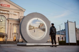 A portal in Lithuania showing a town in poland