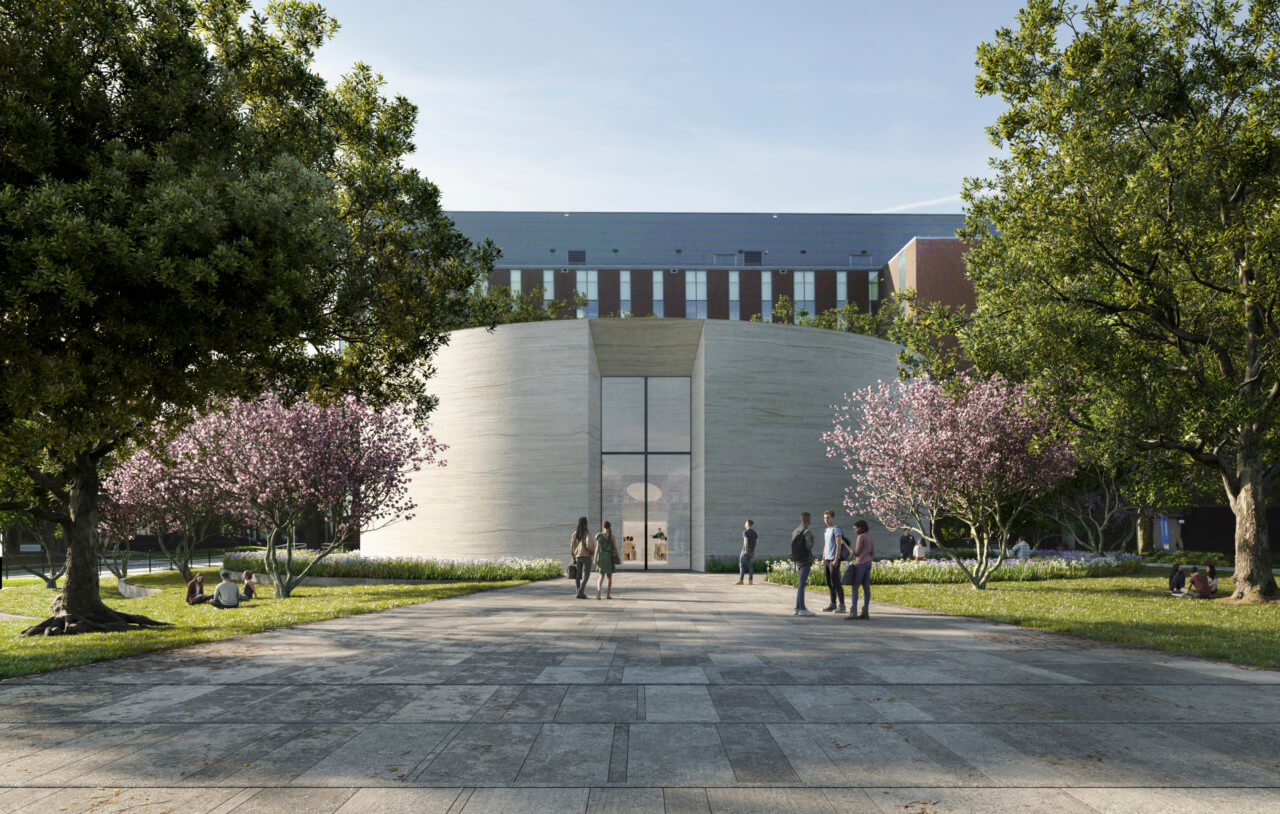 Rendering of The Chapel of St. Ignatius and the Gayle and Tom Benson Jesuit Center in New Orleans