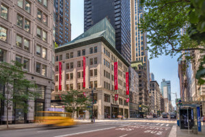 exteriorview of a historic department store-turned-library in Manhattan