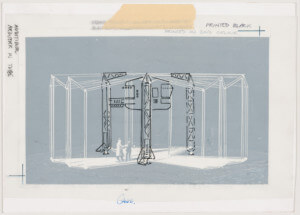 A cedric price drawing of a a spinning gantry from the canadian centre for architecture, which received money from the getty foundation