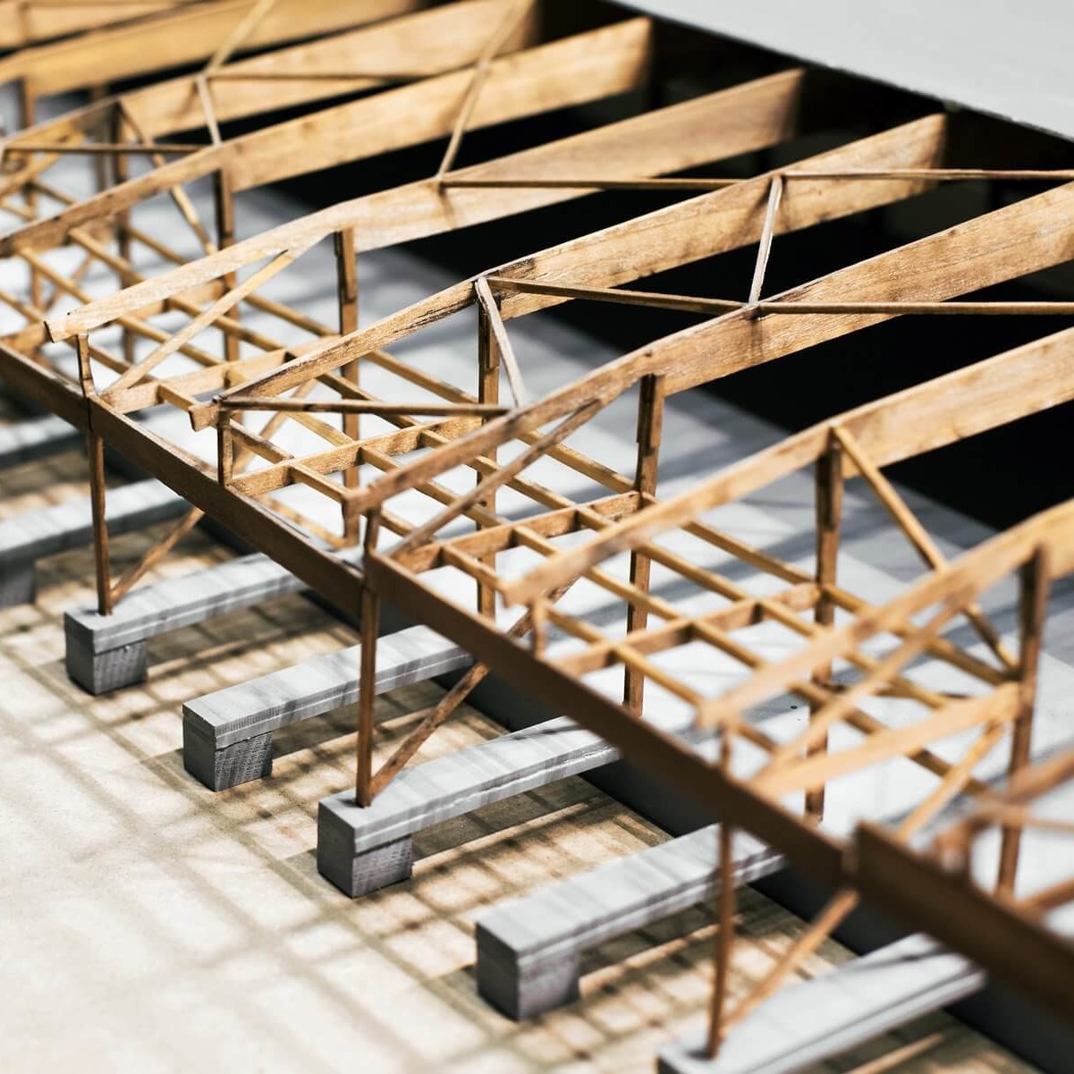 a 3d rendering of a timber structure