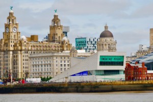 The jutting museum of liverpool against a historic backdrop