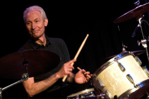photo of drummer charlie watts performing in concert