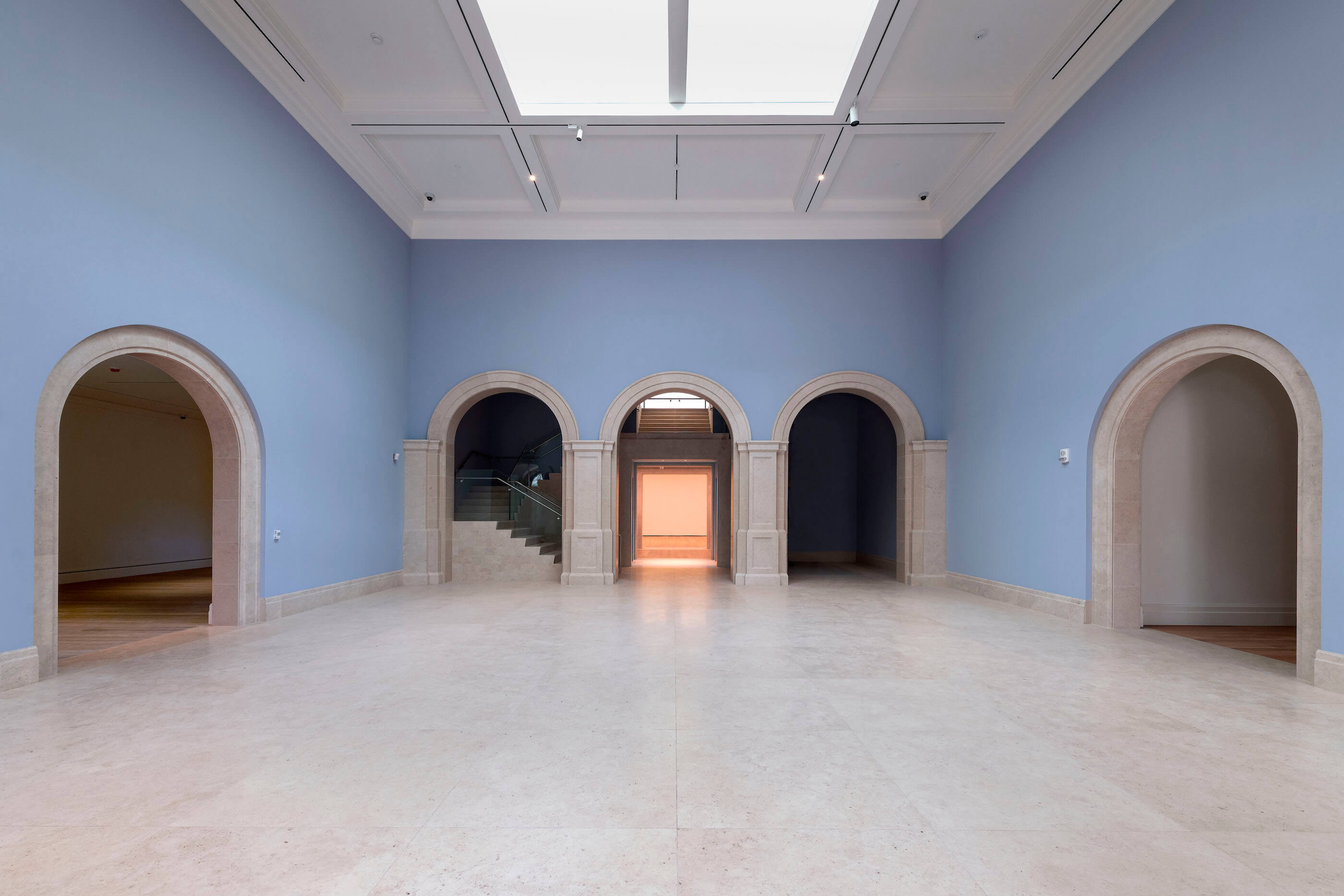 an empty museum gallery space