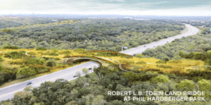 Rendering of the Robert L.B. Tobin Land Bridge in San Antonio, which is now complete