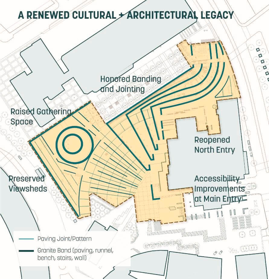 A before plan for the historic boston plaza
