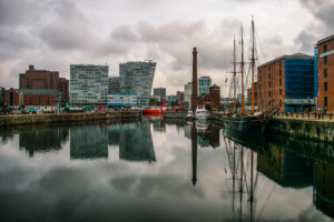 view of canning dock, liverpool