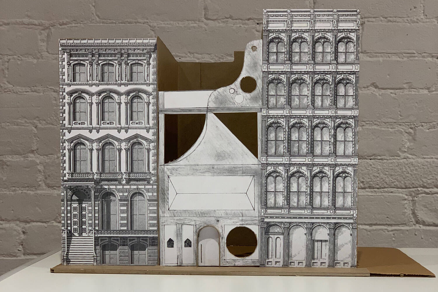 model of a historic soho building
