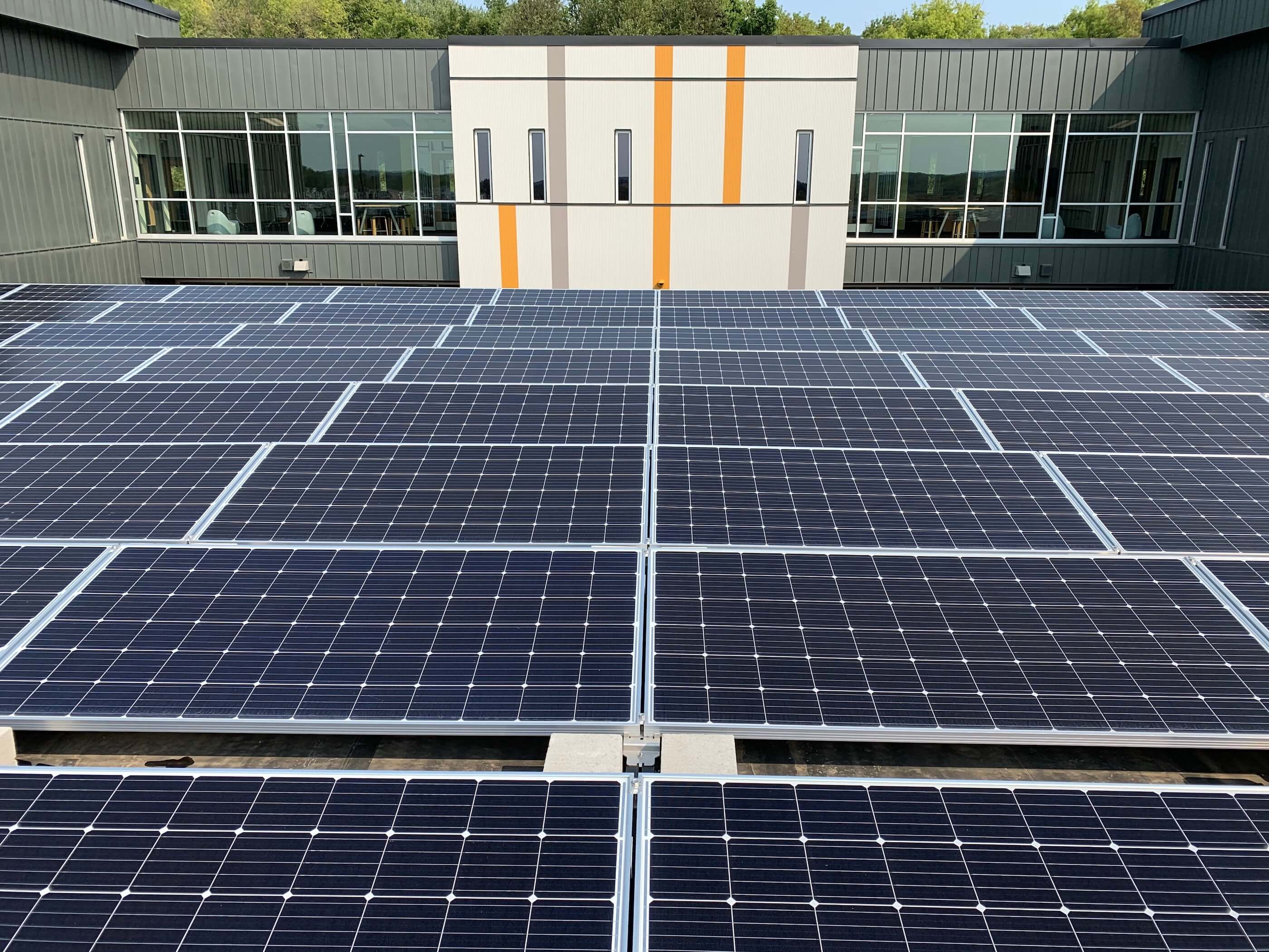 a rooftop solar array