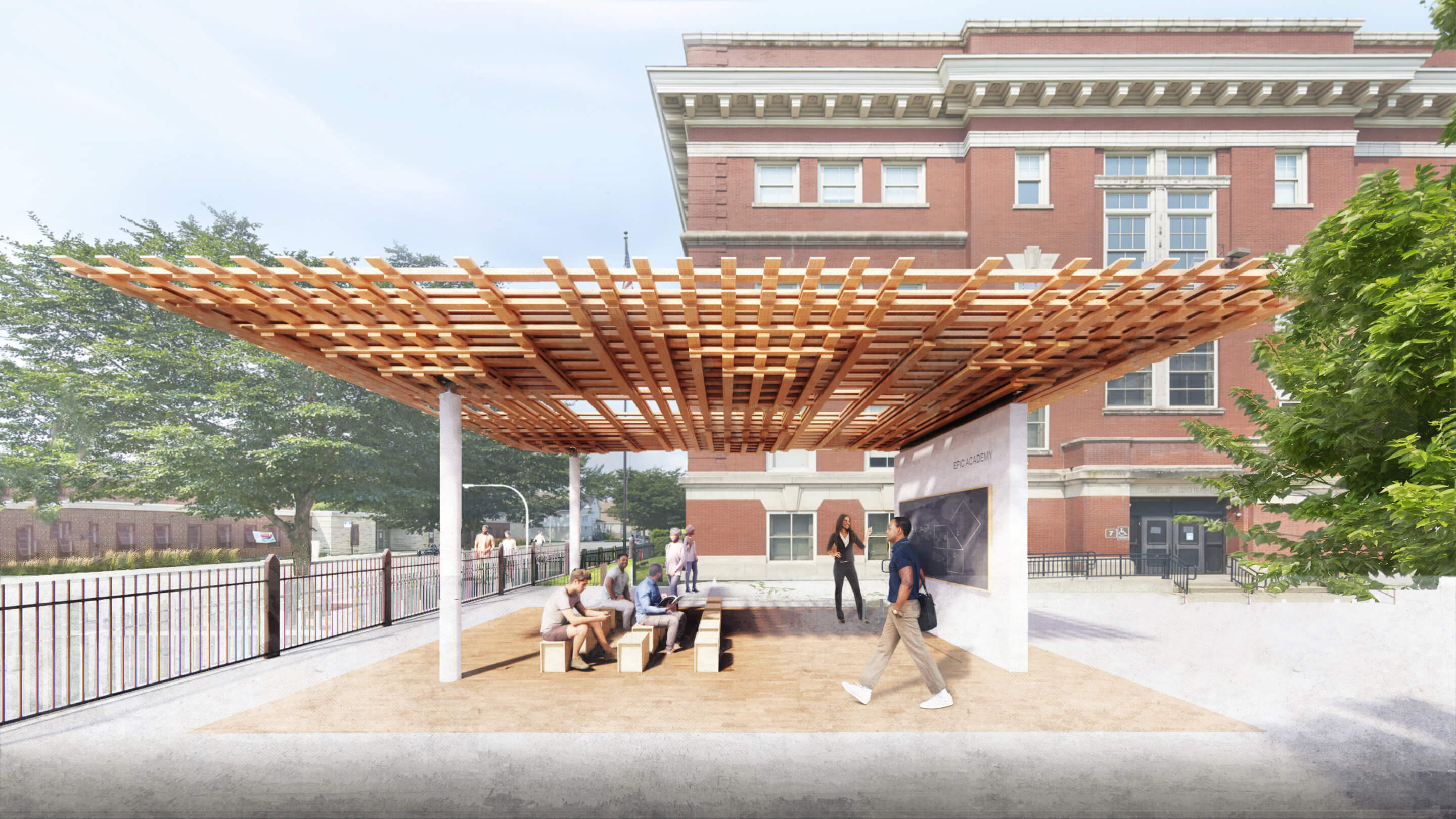 rendering of an outdoor pavilion