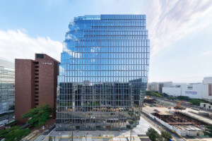 the Tenjin Business Center, a glass midrise office block
