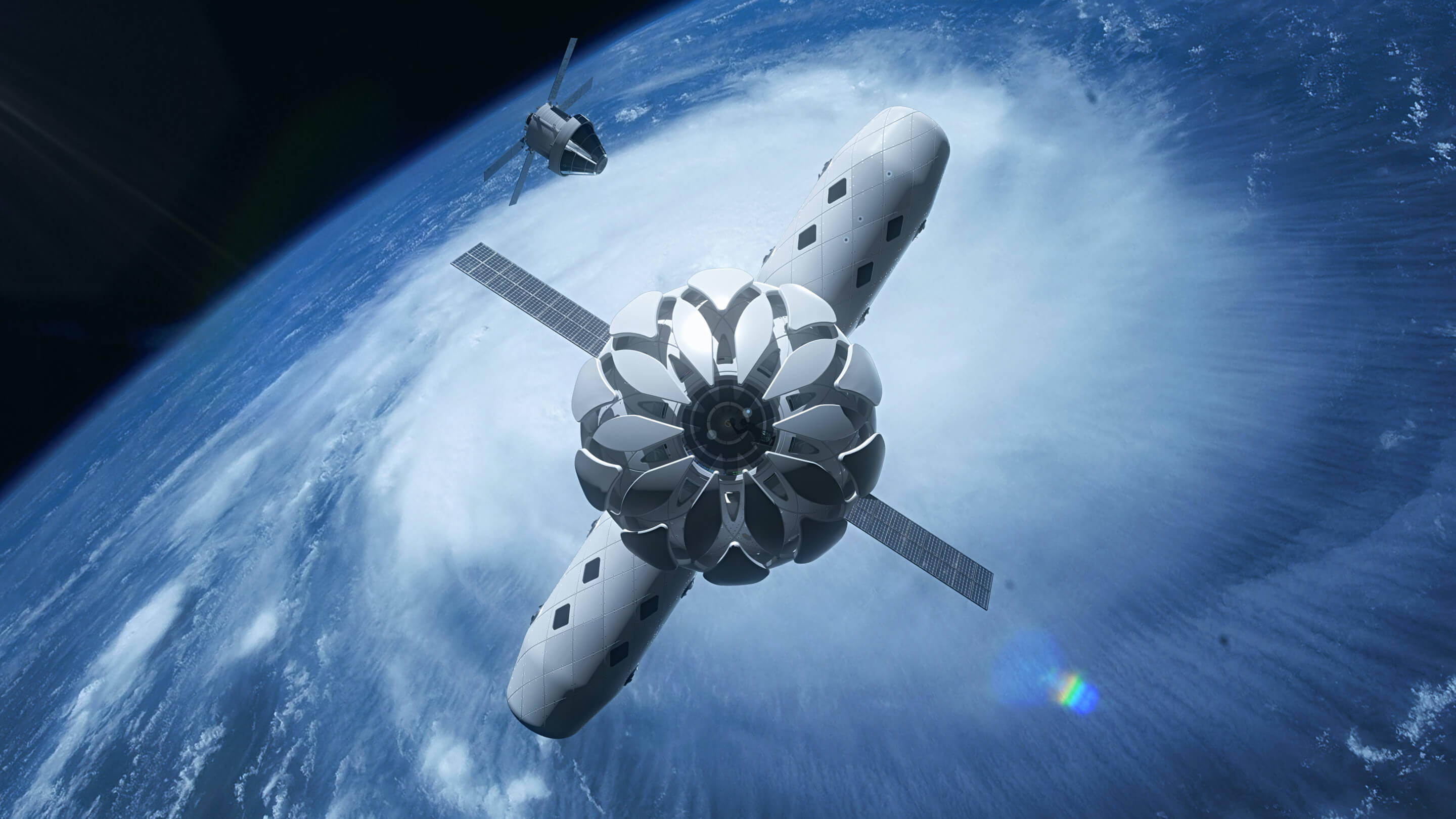 A graphene wrapped space station in earth orbit