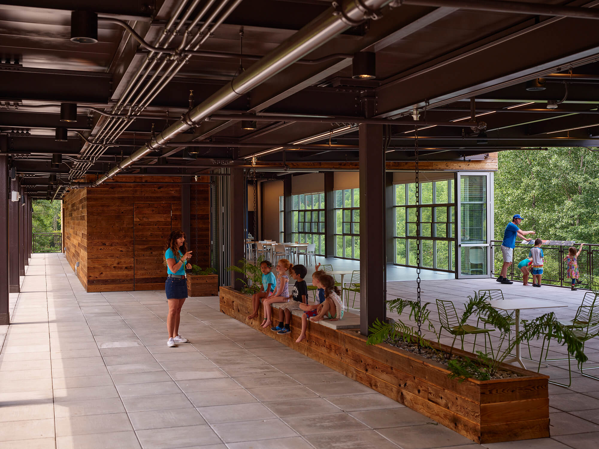 an indoor-outdoor environmental education space
