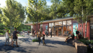 rendering of a welcome center