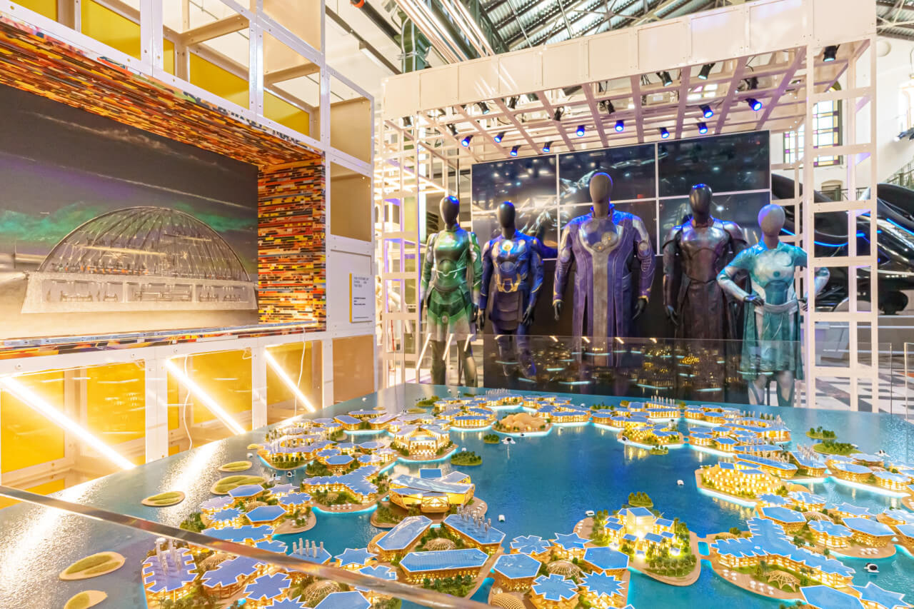 installation view of a major smithsonian exhibition about the future