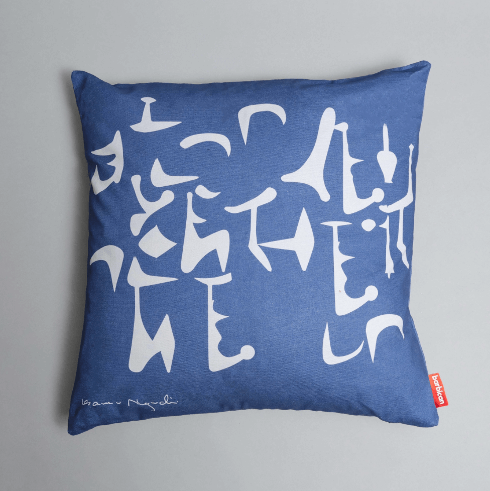 a cushion with an organic print