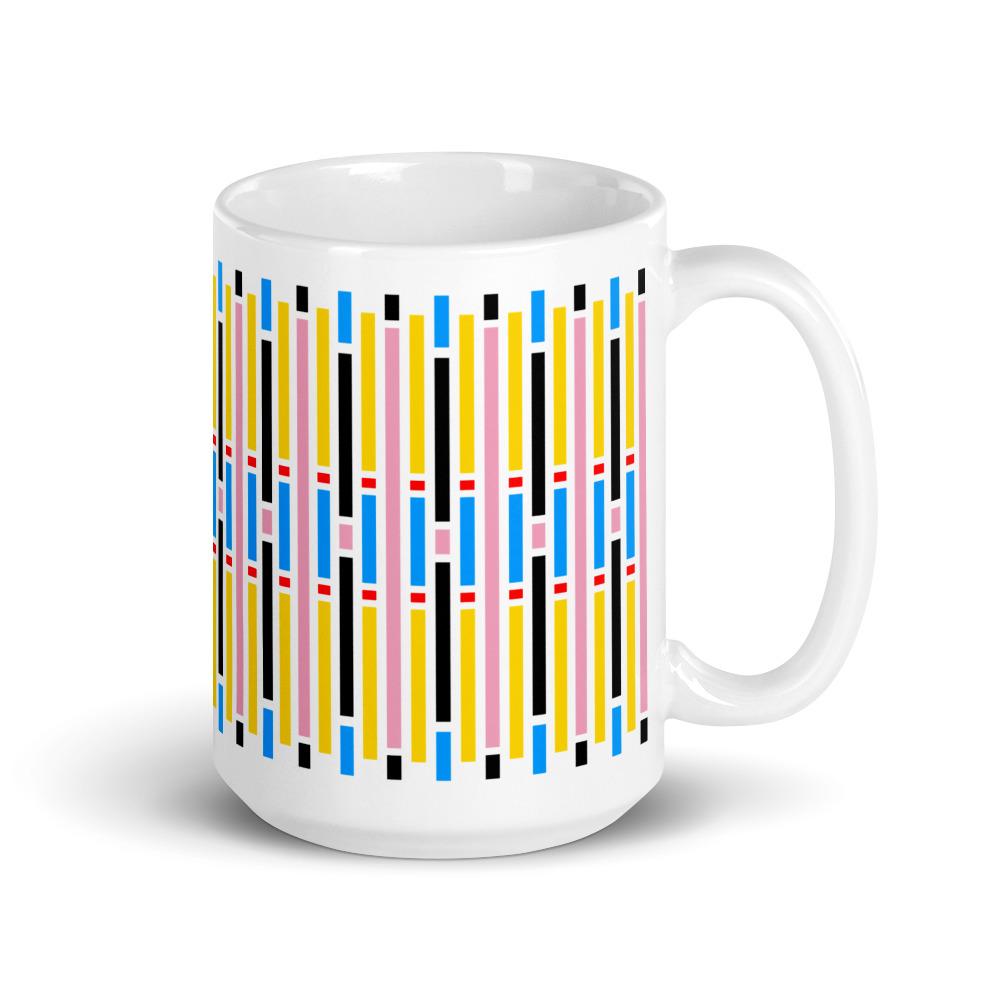 a mug with a print