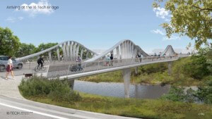 rendering of a bridge to 16 tech
