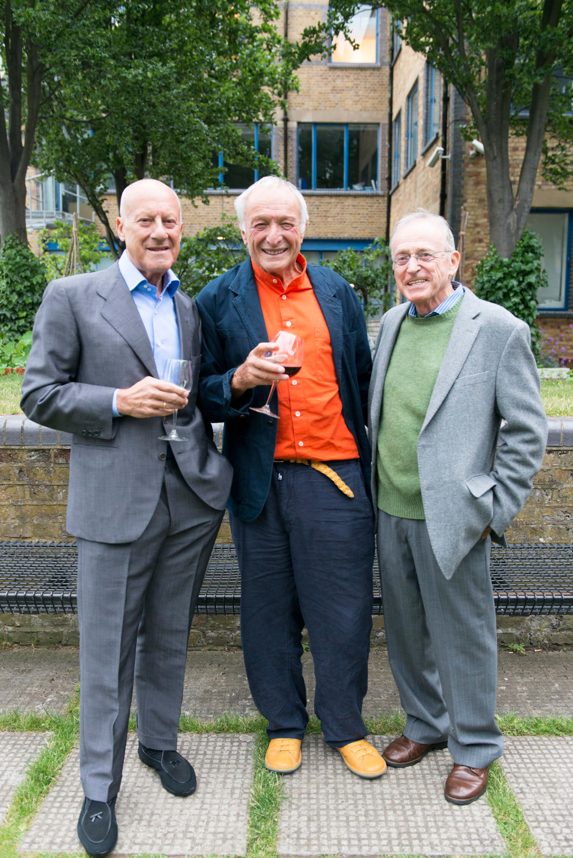 three elderly men