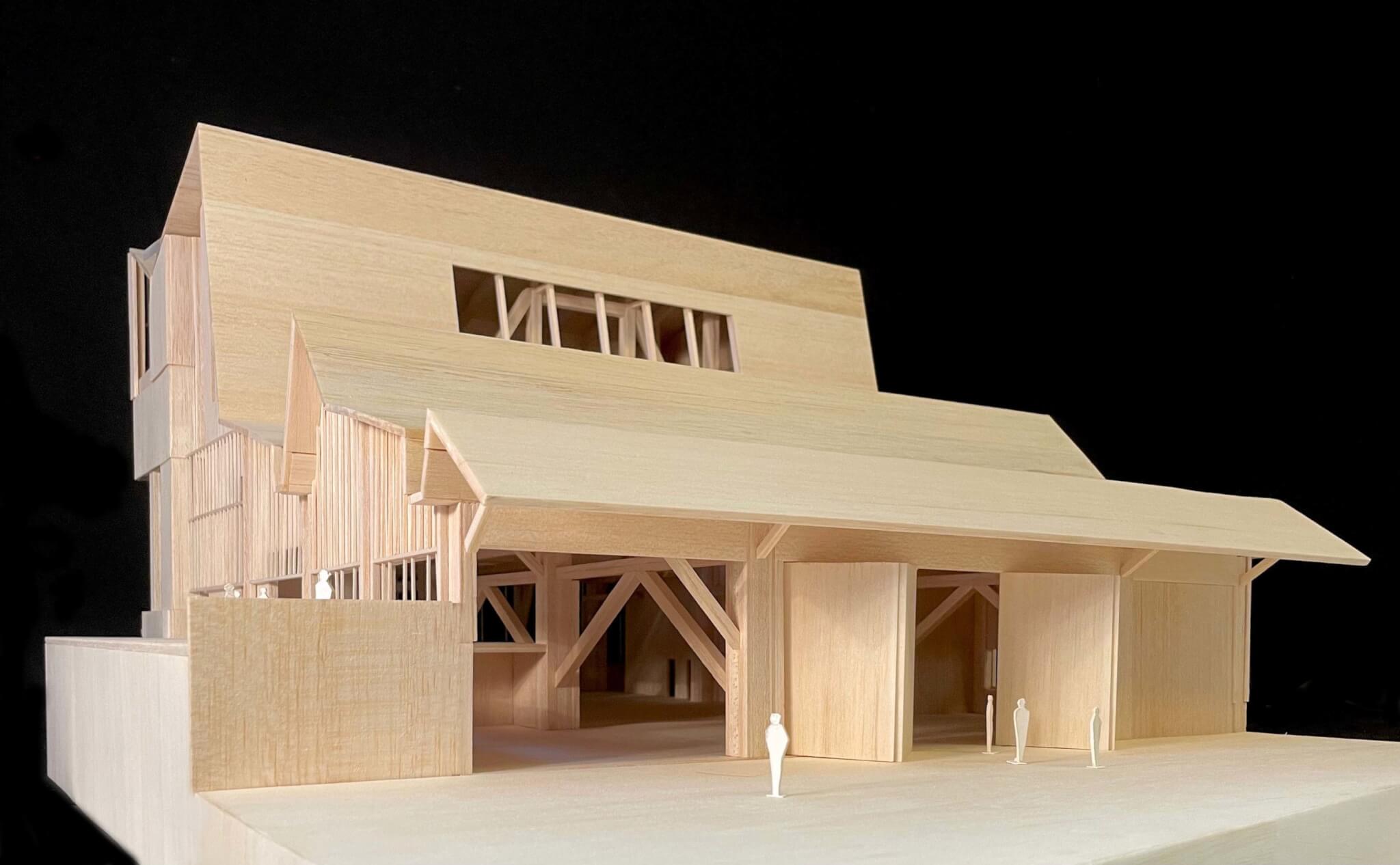 a wood architectural model