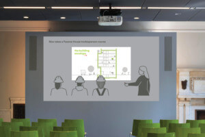 people inside of a building energy exchange classroom