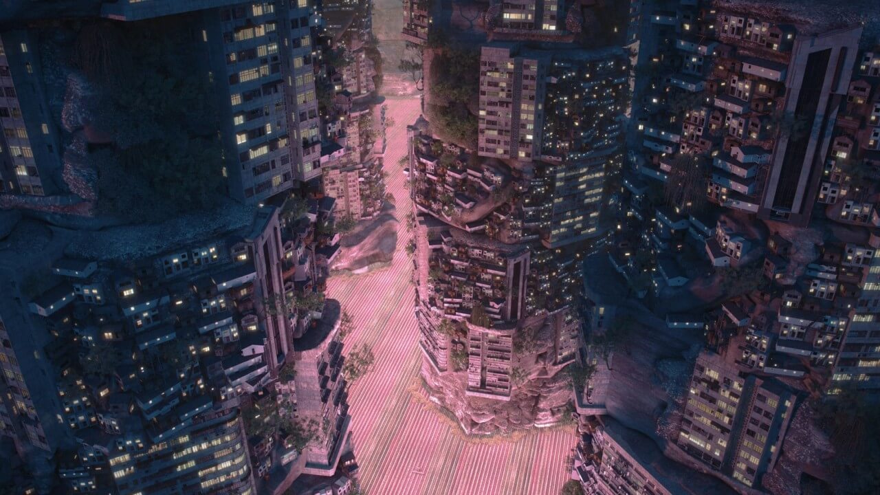 a wide metropolis in Planet city