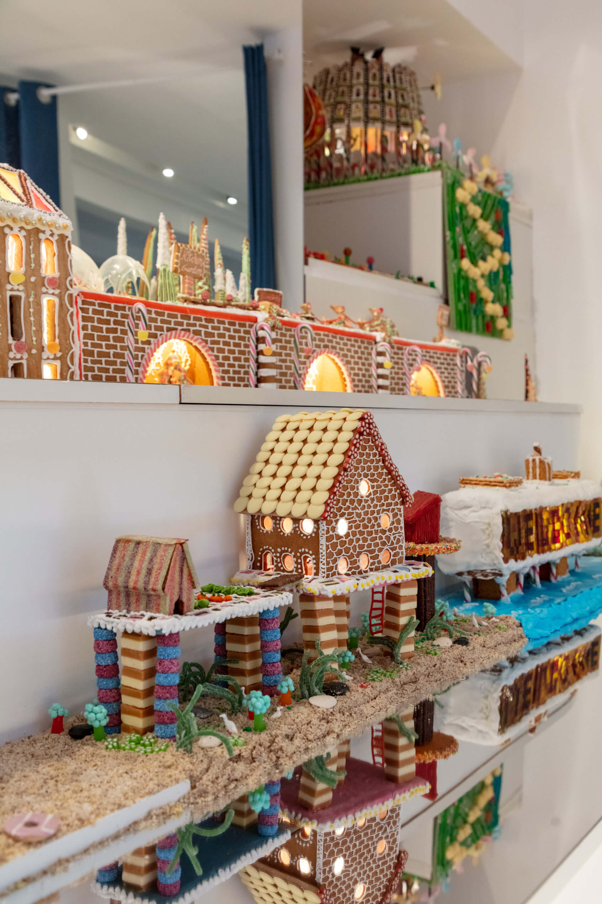 exhibition view of gingerbread architecture