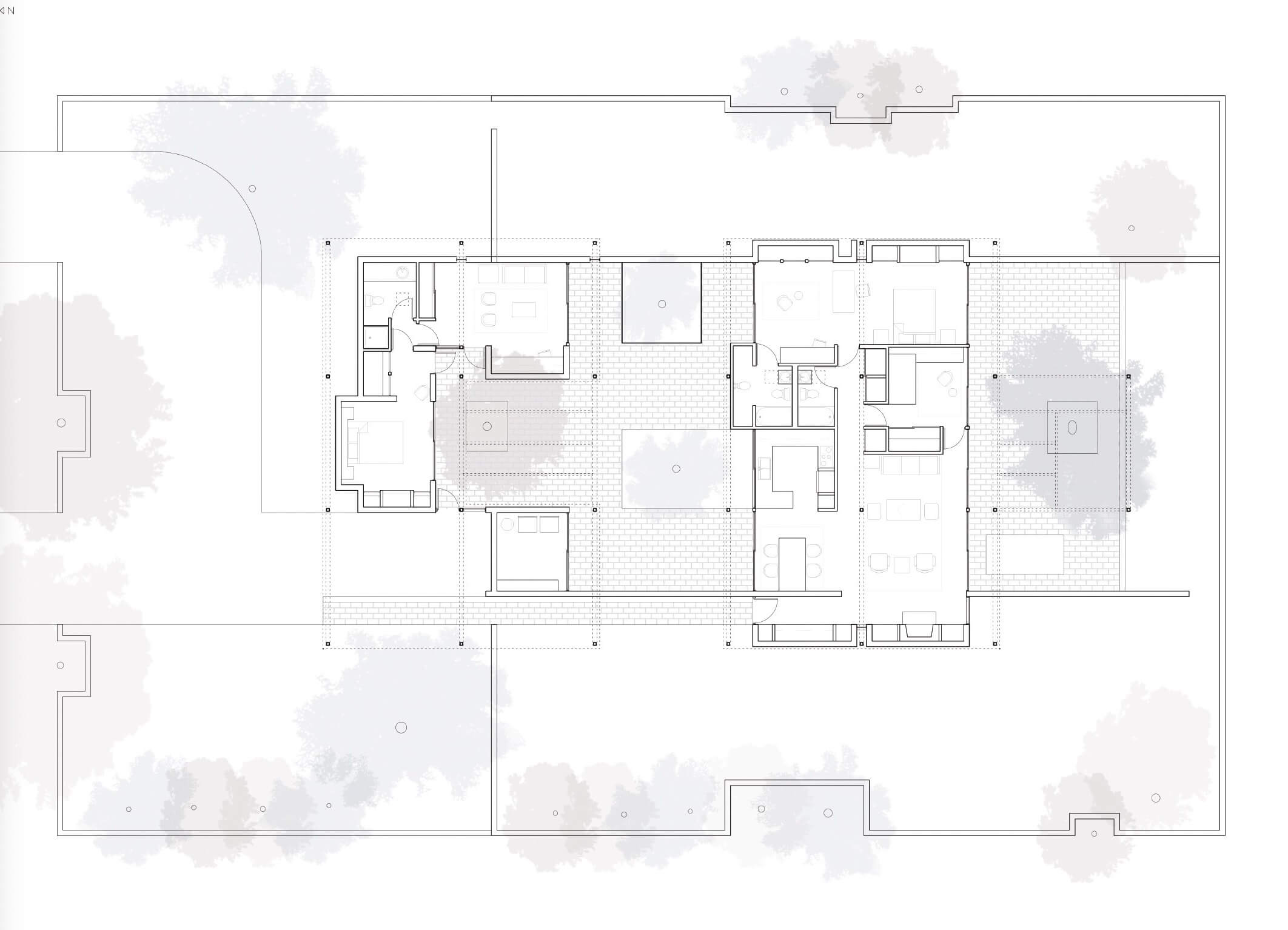 floor plan of a rectangular home