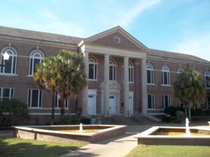 exterior view of a historic library building at an hbcu, one awarded under the Cultural Heritage Stewardship Initiative