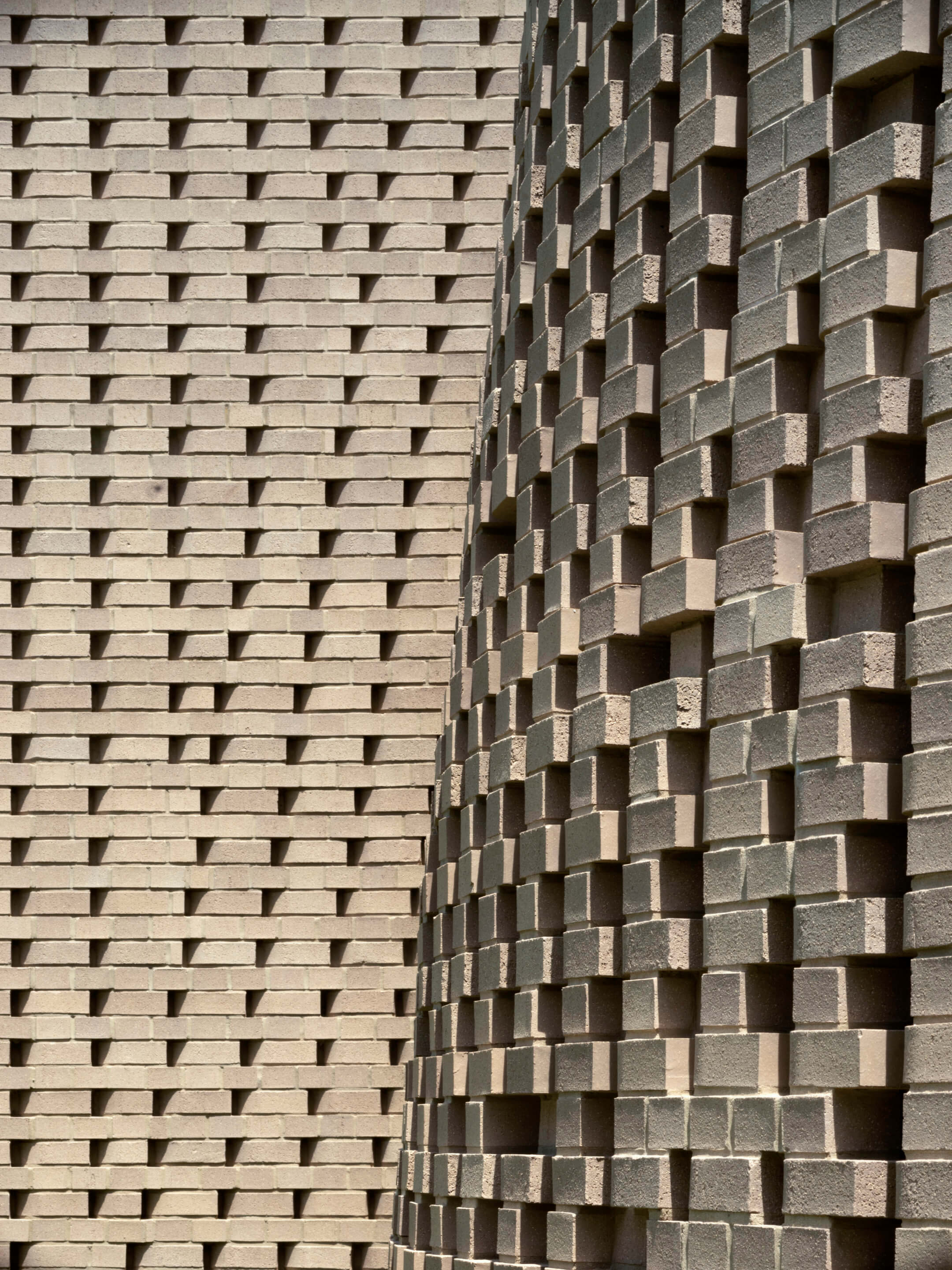 Cascading brick facade that will be on display at the upcoming philadelphia conference