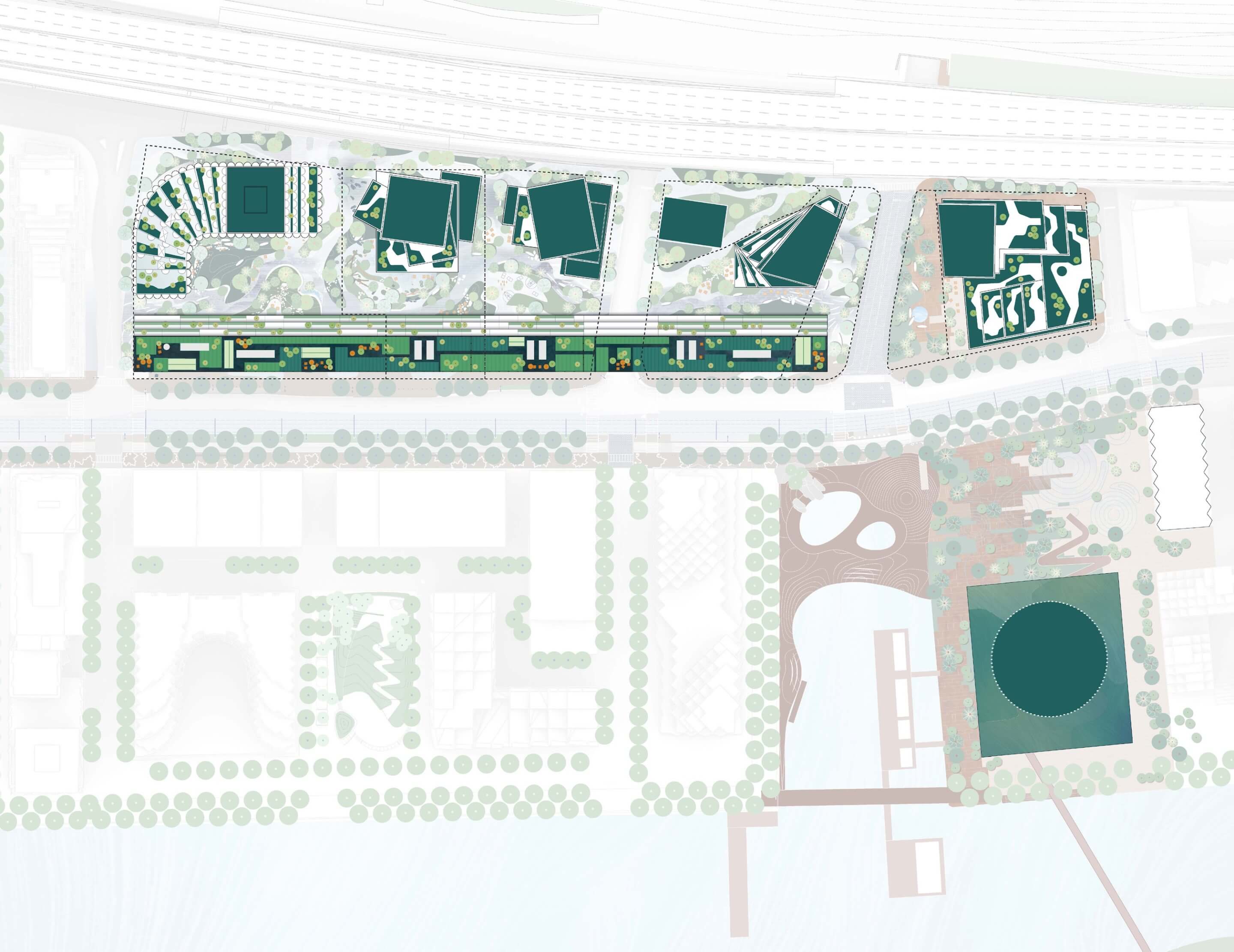 concept plan of a waterfront redevelopment zone