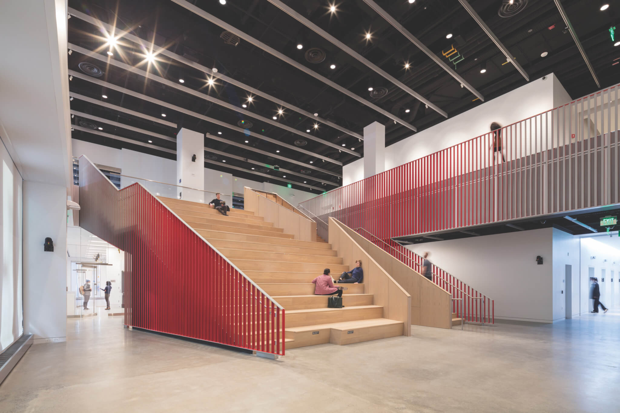 photo of social stairs in a large museum space