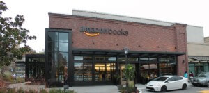 exterior of an amazon bookstore in seattle