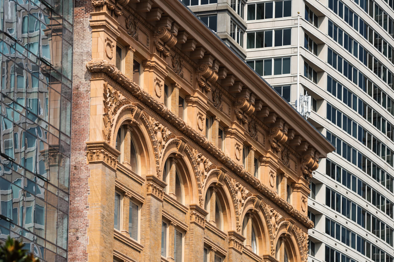 detailing of the Aronson Building,