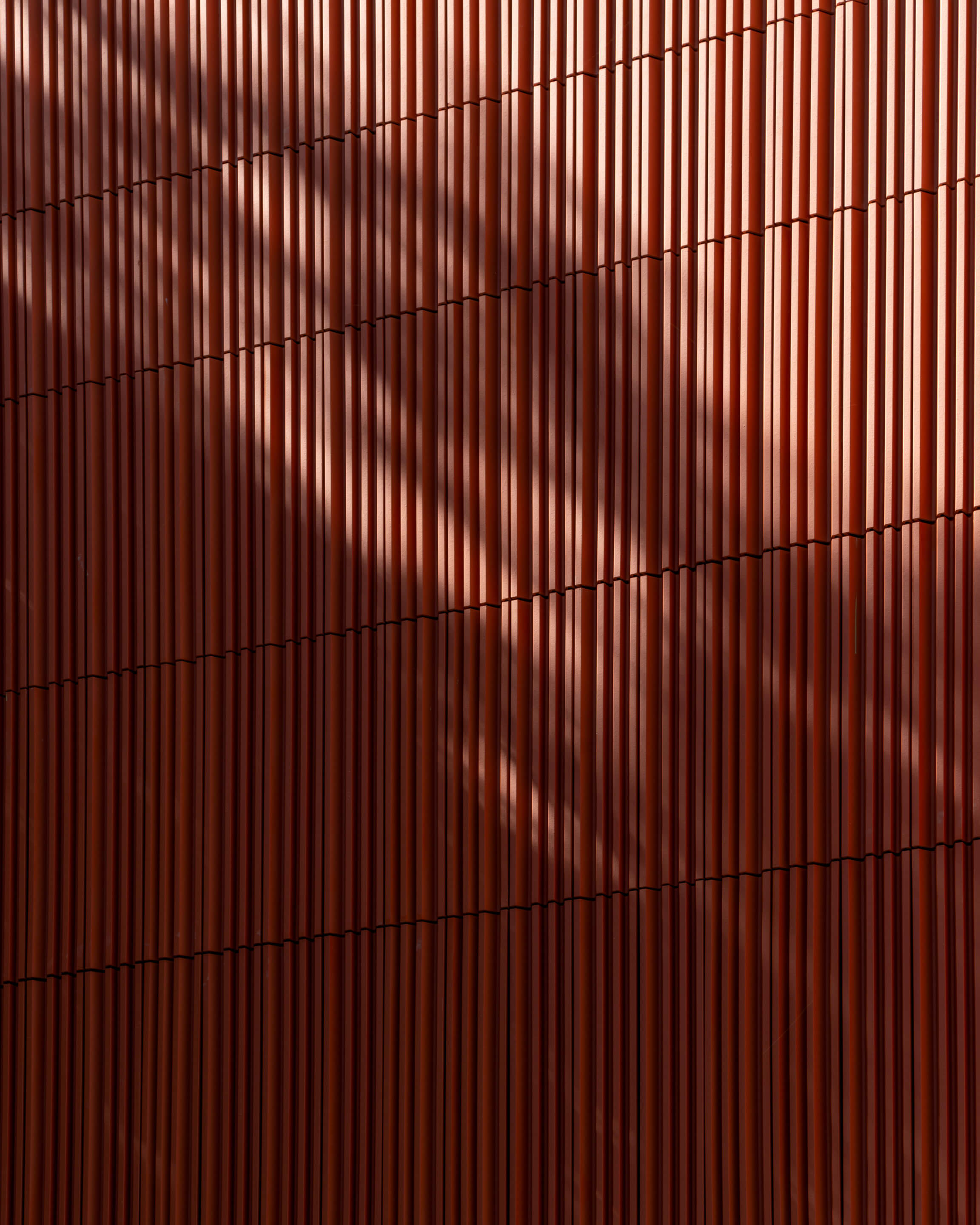 rows of terra-cotta striping
