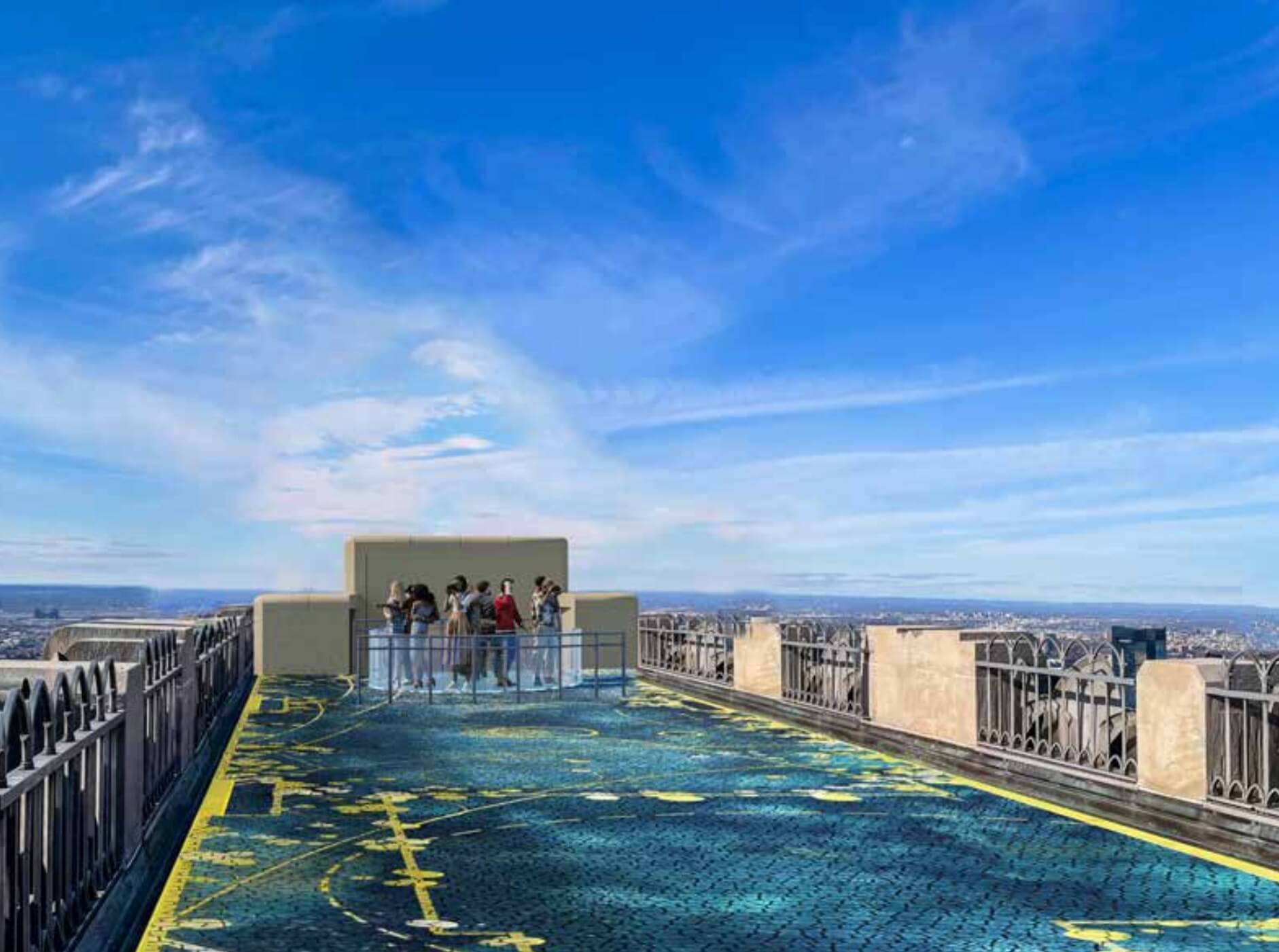 rendering of a 70th floor observation deck