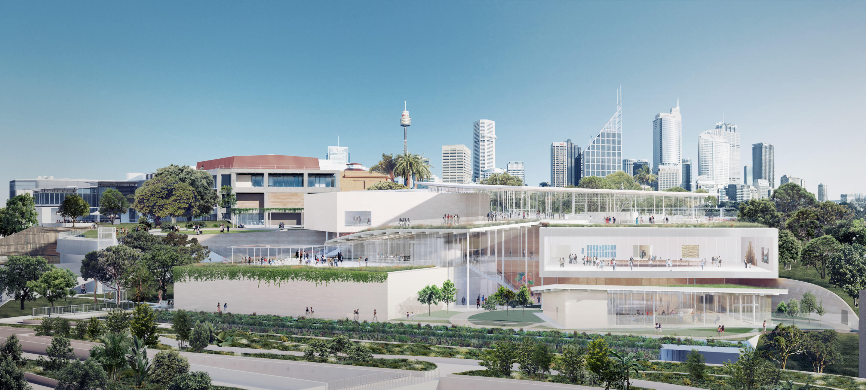 exterior rendering of a museum expansion project