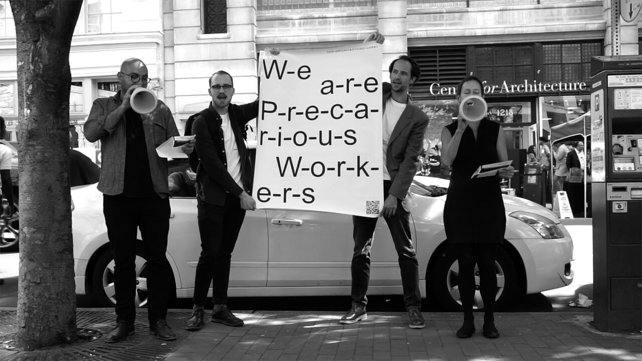 protesting architects hit the street demanding fair working conditions
