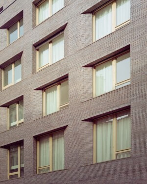 Array of windows on a facade
