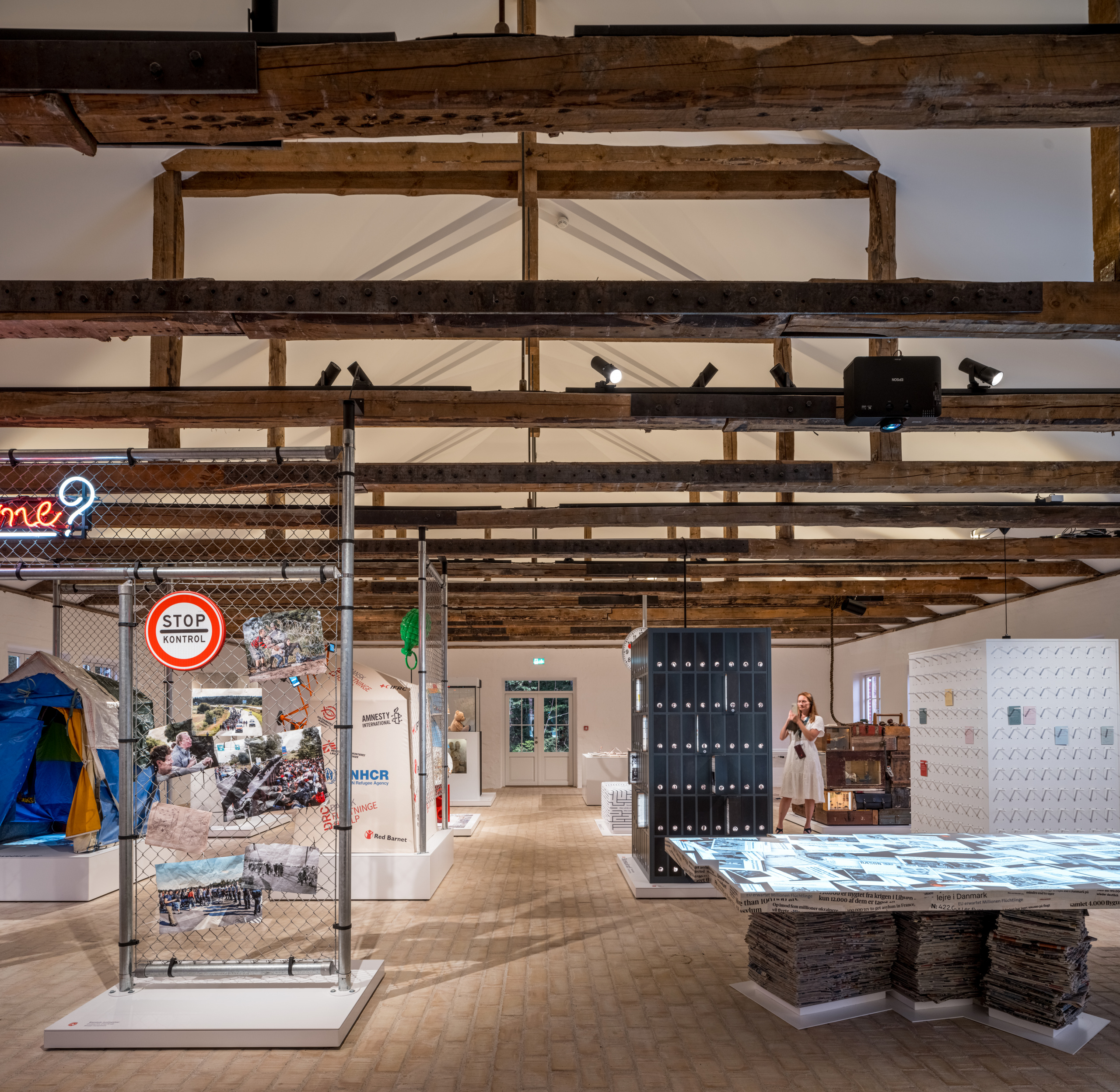 an exhibition displaying personal possessions of refugees