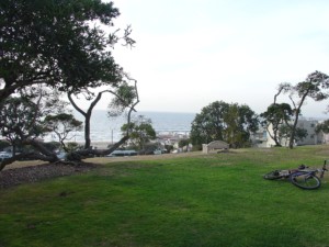 a park overlooking the pacific ocean