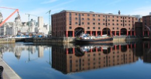 view of a historic warehouse building on the liverpool waterfront