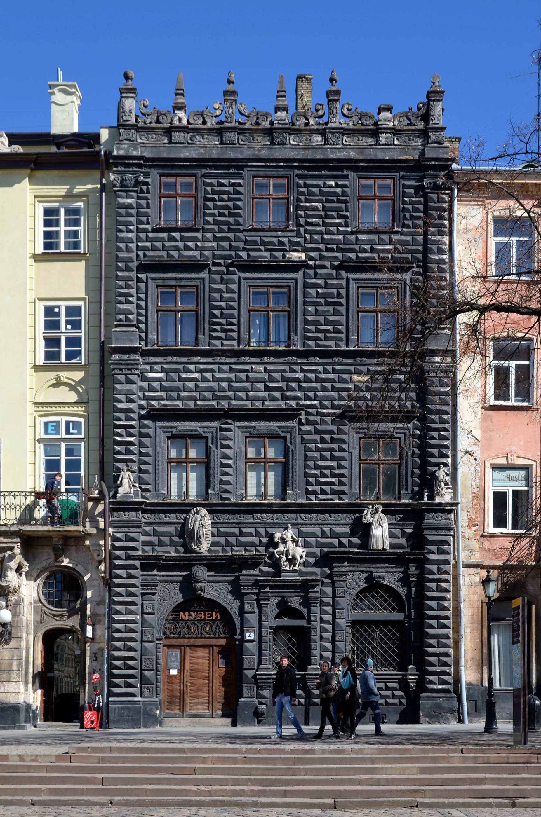 charcoal ornate building