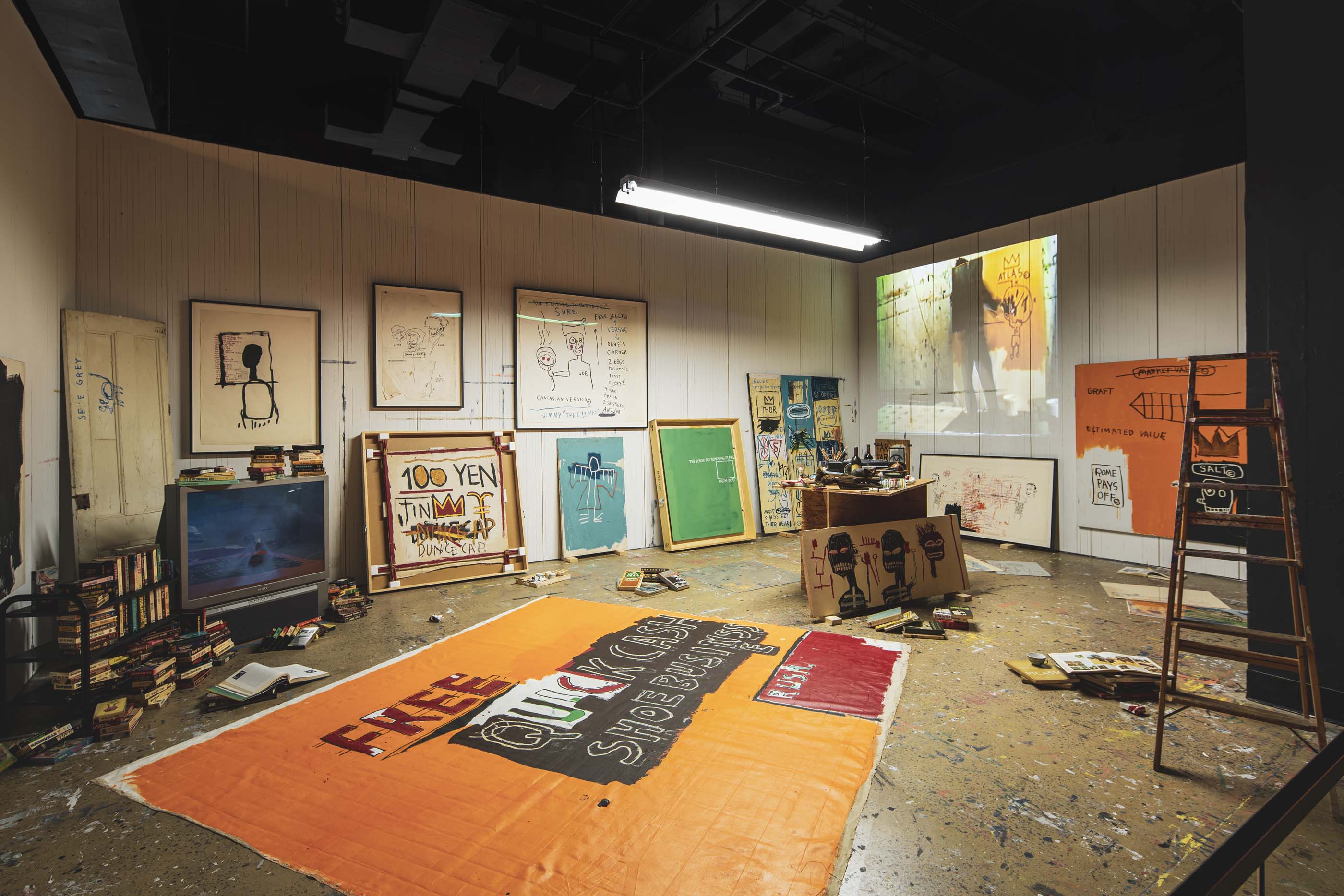 staged studio of jean-michel basquiat