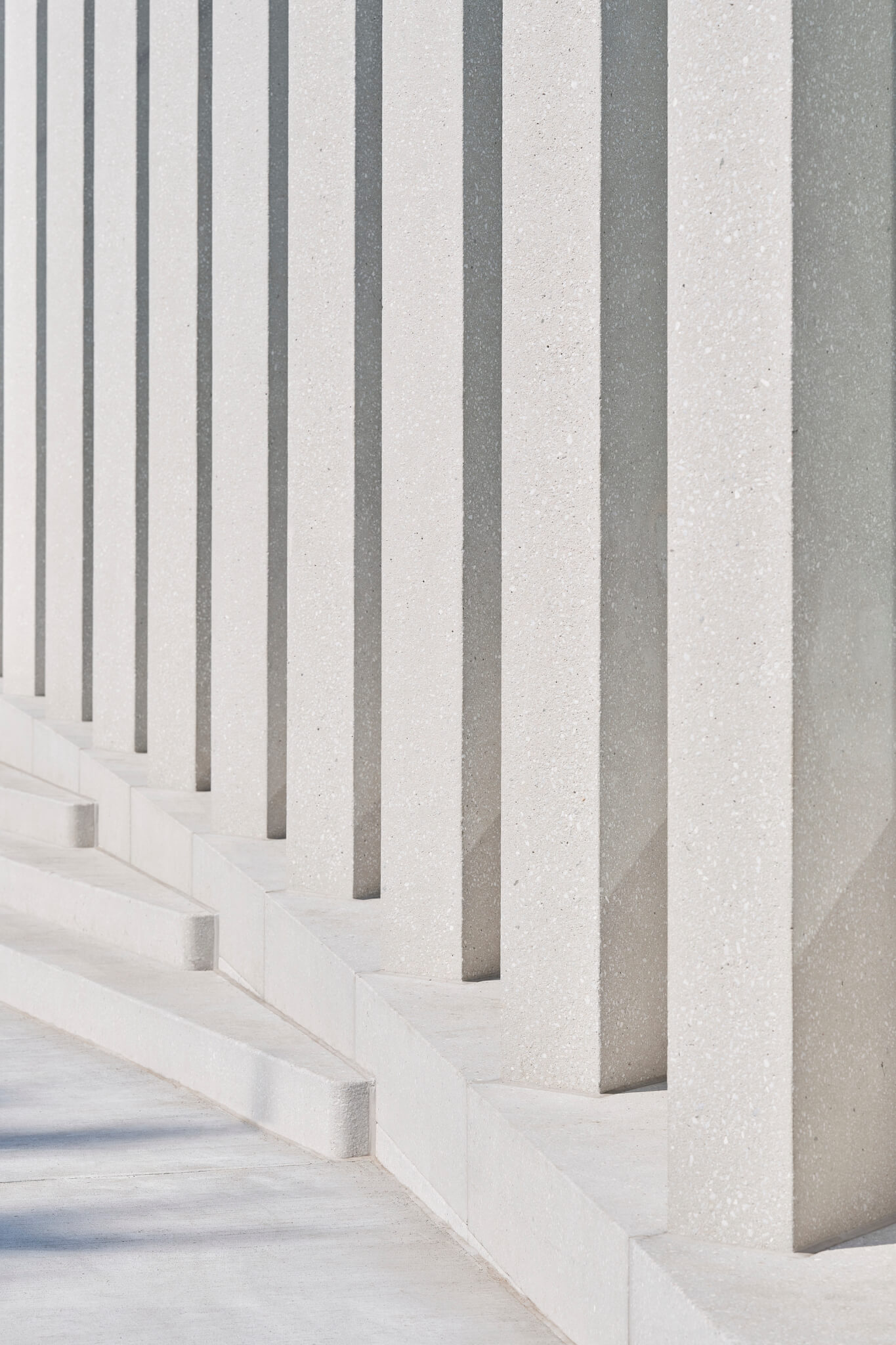 close up of concrete columns